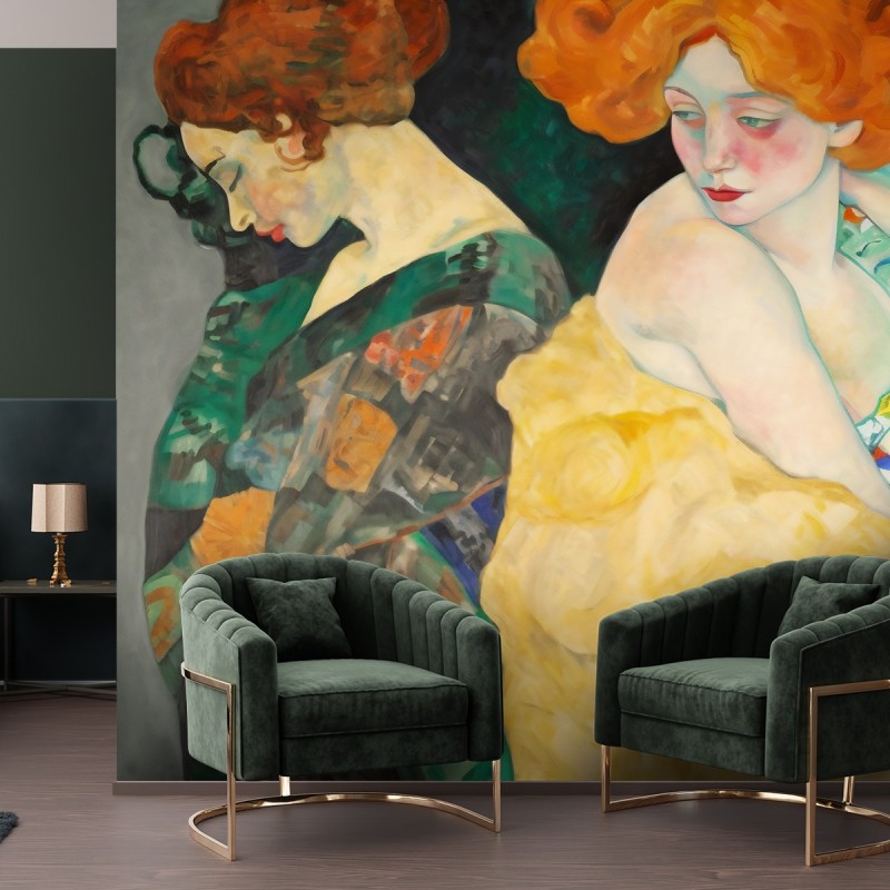 Stilvolle Fototapete - Abstrakte Frauen - G. Klimt | Feeby