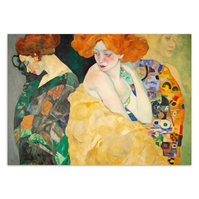 Stilvolle Fototapete - Abstrakte Frauen - G. Klimt | Feeby