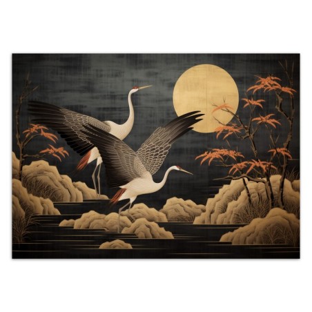 Fototapeta Pawie na tle księżyca