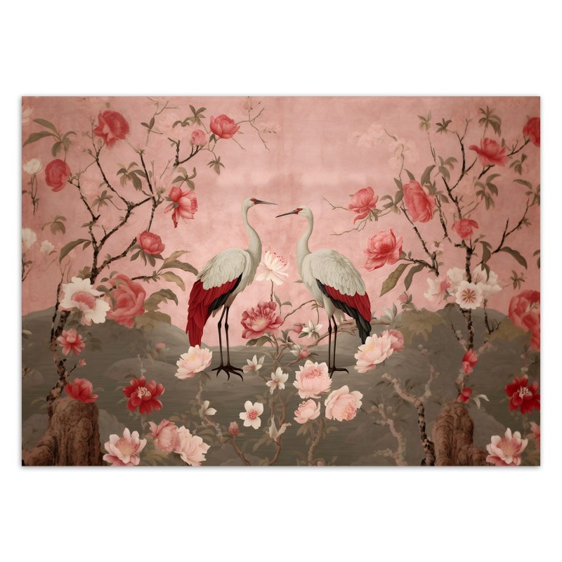 Fototapeta Kwiaty i ptaki Chinoiserie