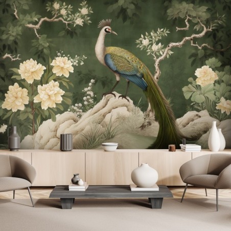 Fototapeta Orientalny paw zielony