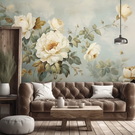 Fototapete - Vintage Frühlingsblumen | Feeby