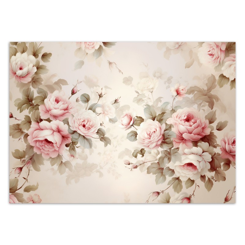 Moderne Fototapete - Shabby Chic Rosen | Feeby