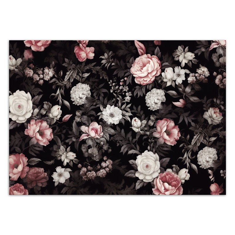 Stilvolle Fototapete - Pfingstrose Blumen Rosen | Feeby