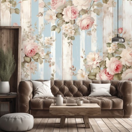 Fototapeta Kwiaty Shabby Chic