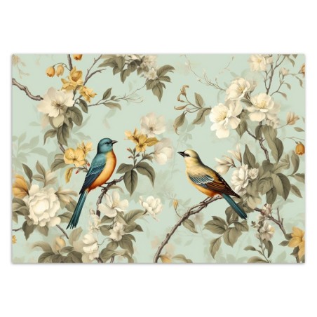 Fototapete - Vogel auf einem Zweig | Feeby