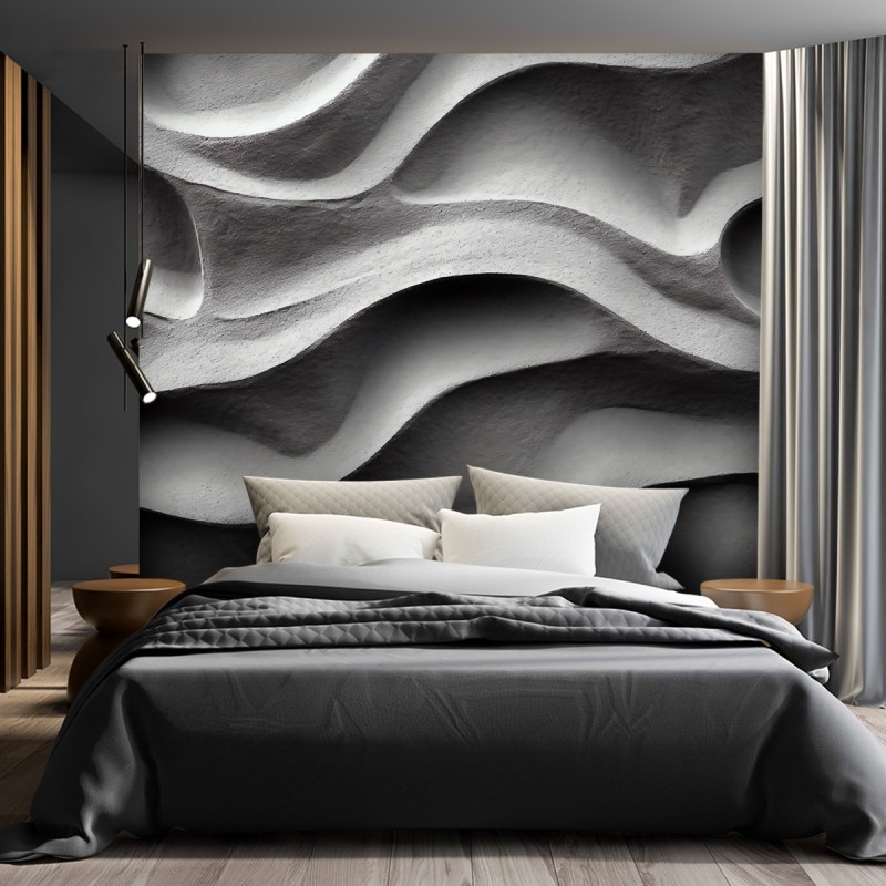 Moderne Fototapete - Betonwellen 3D | Feeby