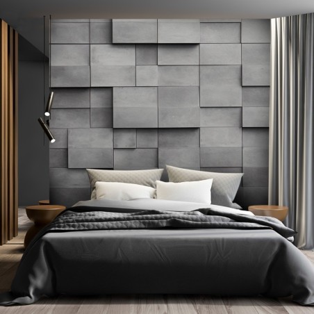 Fototapeta Betonowa ściana sześciany 3D