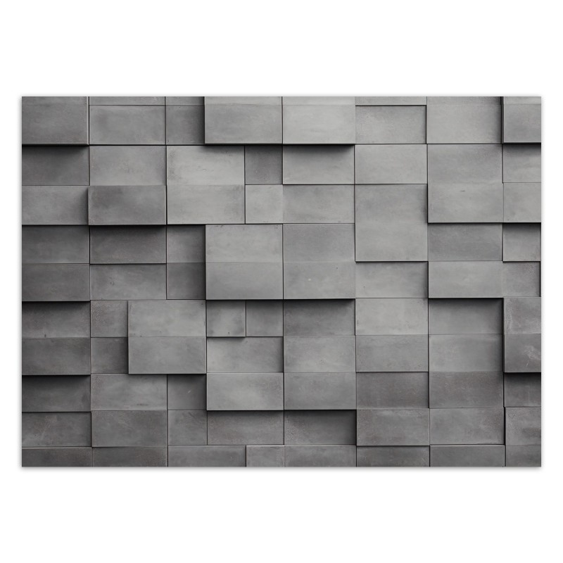 Fototapete - Betonwand Würfel 3D | Feeby