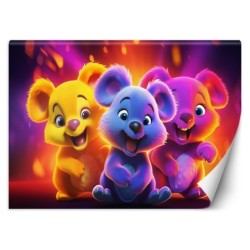 Moderne Fototapete - Neonbären abstrakt | Feeby