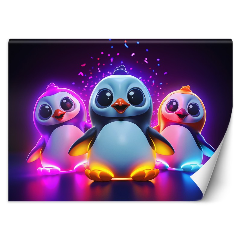 Fototapete - Neon-Pinguine | Feeby