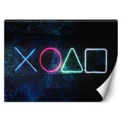 Fototapete - Spielkonsolensymbole für das Zimmer des Spielers | Feeby