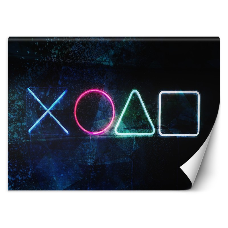 Fototapete - Spielkonsolensymbole für das Zimmer des Spielers | Feeby