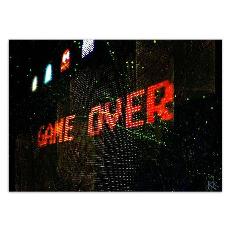 Modische Fototapete - Game Over für Spieler | Feeby
