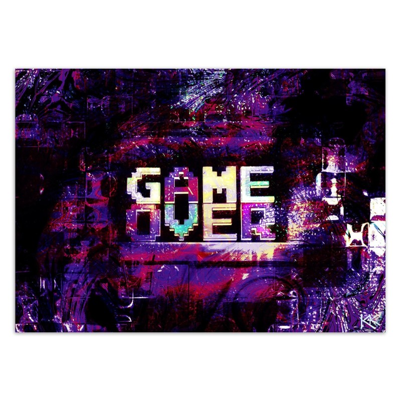 Fototapete - Abstrakter Schriftzug Game Over | Feeby