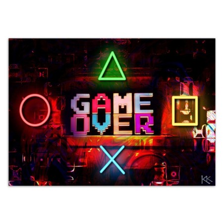 Fototapete - Game Over-Schriftzug für Spieler | Feeby