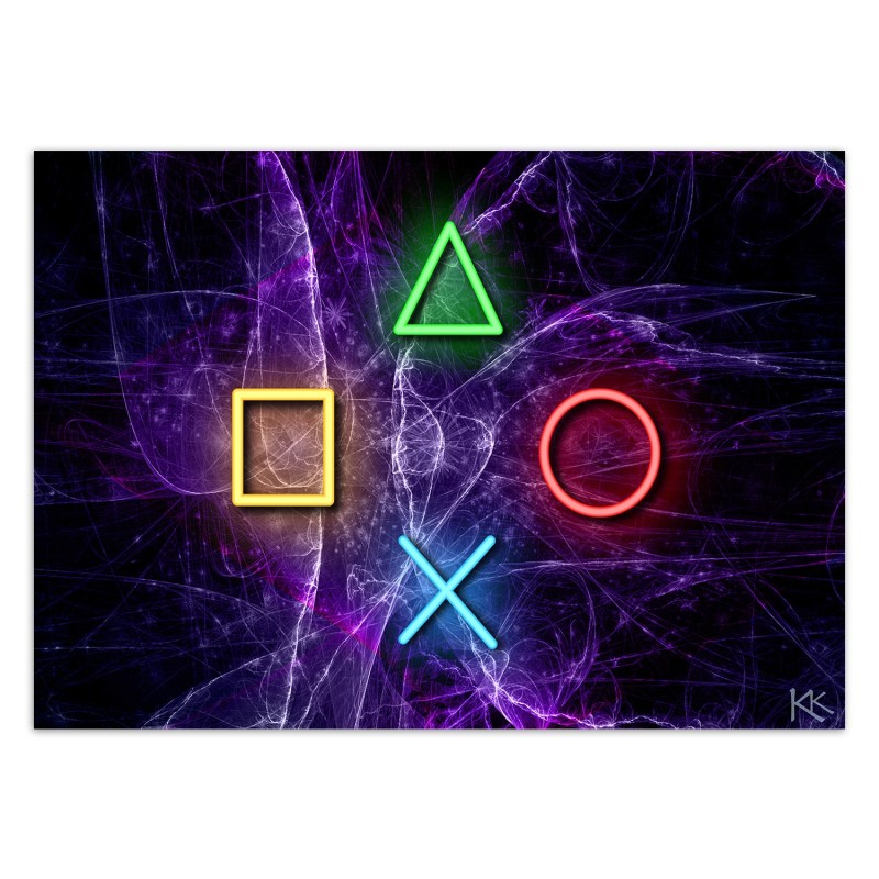 Fototapete - Schaltflächen für den Controller für den Spielerraum | Feeby