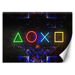 Fototapete - Spielkonsole Spielsymbole für das Zimmer des Spielers | Feeby