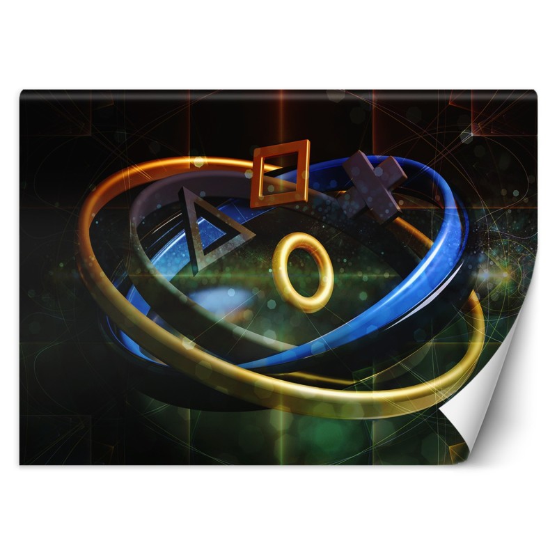 Fototapete - Schaltflächen für Controllersymbole für das Zimmer des Spielers | Feeby