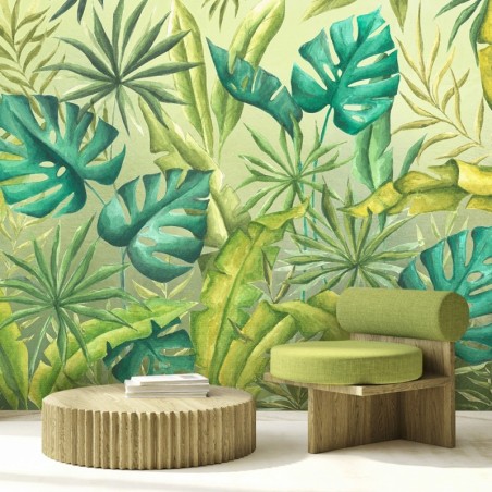 Fototapete - Monstera Blätter Pflanzen Grün | Feeby