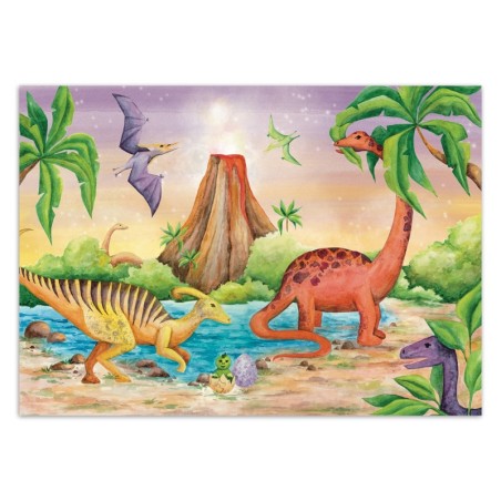 Stilvolle Fototapete - Dinosaurier am See | Feeby