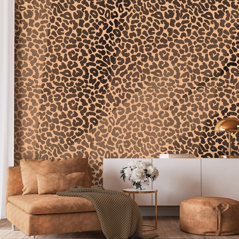 Moderne Fototapete - Tiger Flecken Textur Muster | Feeby