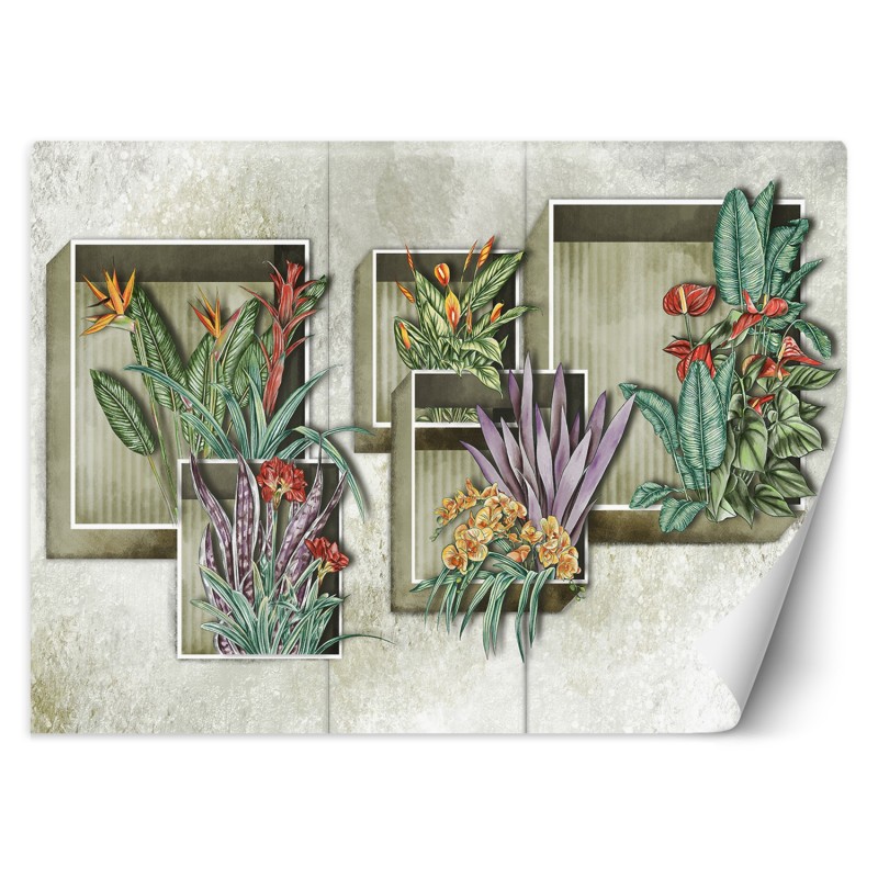 Fototapete - Blumen Pflanzen Abstrakt | Feeby