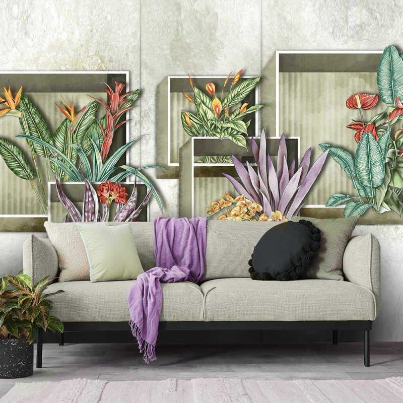 Fototapete - Blumen Pflanzen Abstrakt | Feeby