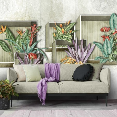 Fototapete - Blumen Pflanzen Abstrakt | Feeby