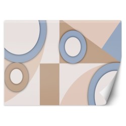 Fototapete - Geometrische Abstrakt Beige Braun Blau | Feeby