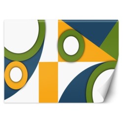 Fototapete - Geometrische Abstrakt Gelb Grün Violett | Feeby