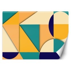 Fototapete - Geometrische Abstrakt Gelb Türkis | Feeby