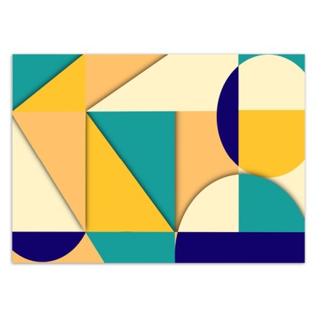 Fototapete - Geometrische Abstrakt Gelb Türkis | Feeby