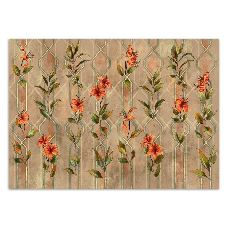 Stilvolle Fototapete - Lilia gelbe Blume | Feeby