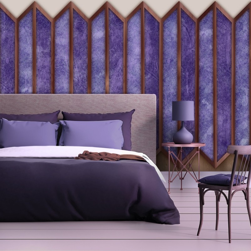 Fototapete - Geometrische Abstrakt 3D Lila Violett | Feeby