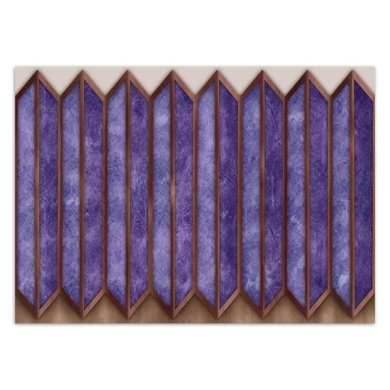 Fototapete - Geometrische Abstrakt 3D Lila Violett | Feeby