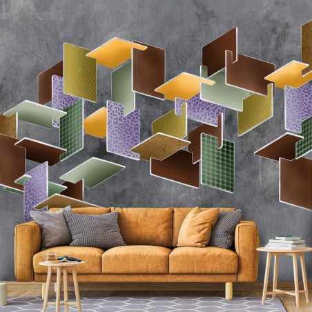 Fototapete - Abstrakt 3d mehrfarbig | Feeby