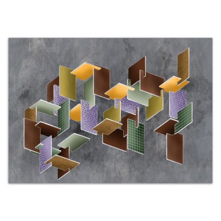 Fototapete - Abstrakt 3d mehrfarbig | Feeby