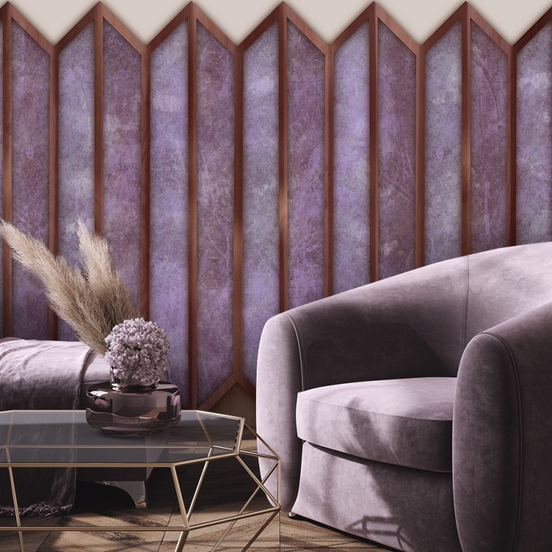 Moderne Fototapete - Abstrakt 3D Lila Fenster | Feeby