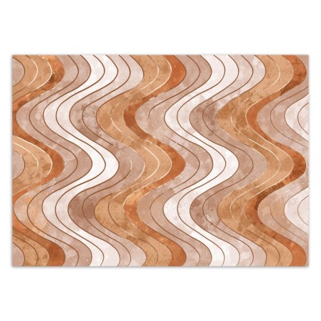 Fototapete - Abstrakt Vertikale wellige Linien Orange Braun | Feeby