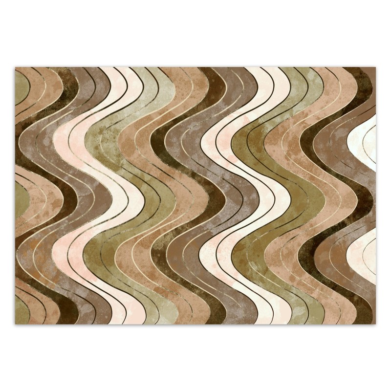 Fototapete - Abstrakt Vertikale wellige Linien Braun | Feeby