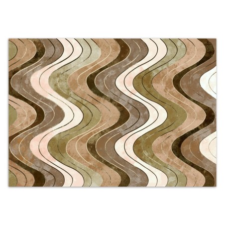 Fototapete - Abstrakt Vertikale wellige Linien Braun | Feeby