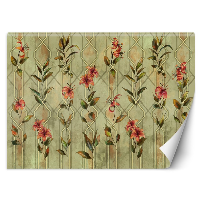 Modische Fototapete - Lilia gelbe Blume | Feeby