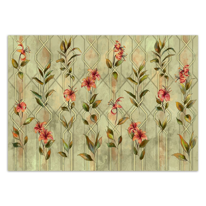 Modische Fototapete - Lilia gelbe Blume | Feeby