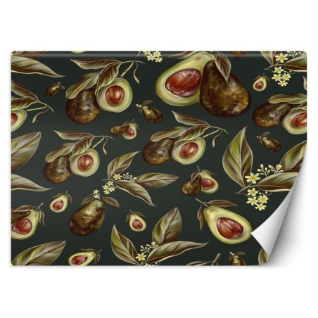 Stilvolle Fototapete - Avocado Früchte Obst Braun | Feeby