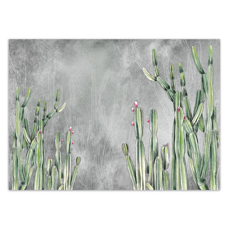 Modische Fototapete - Atacama Cactus Betonwand | Feeby
