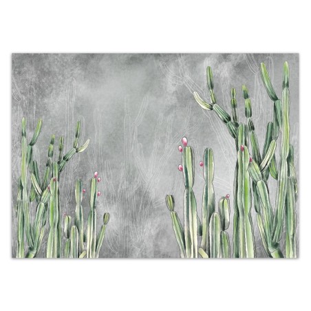 Modische Fototapete - Atacama Cactus Betonwand | Feeby