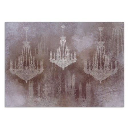 Stilvolle Fototapete - Vintage Kronleuchter Braun | Feeby