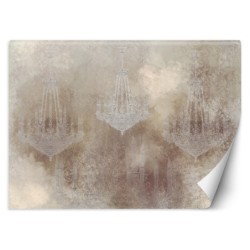 Fototapete - Kronleuchter Beton Braun Beige | Feeby