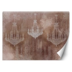 Moderne Fototapete - Kronleuchter Lampe Braun Retro | Feeby